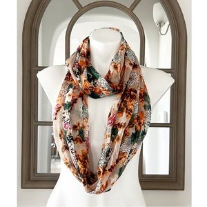 Infinity Scarf, Lightweight Floral Print